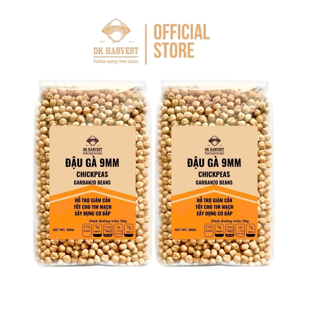 SVIP - Đậu gà DK HARVEST, protein thực vật cao, Size to 9mm, Chickpeas nở đều, thơm bùi như hạt sen, nhập khẩu Canada