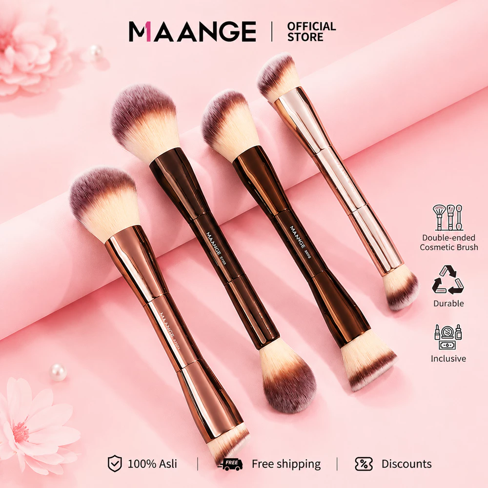 Cọ trang điểm hai đầu đa năng 2 trong 1 MAANGE Cọ đánh phấn phủ/phấn má hồng chuyên nghiệp 51673