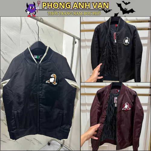 Áo Khoác Gío Nam ADátT LoGo A Dán Cực NÉT - Áo Khoác Bomber Nam Nữ ChẦN Bông