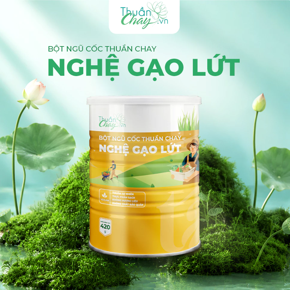 Bột Ngũ Cốc Thuần Chay Nghệ Gạo Lứt - 420g