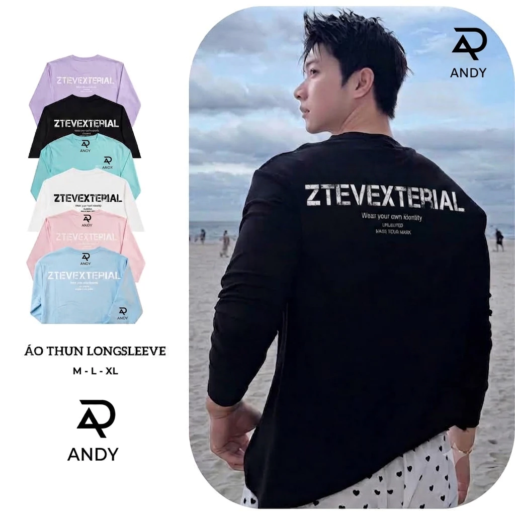 [HOT NEW] Áo Thun Dài Tay Long Sleeve ANDYSHOP Nam Nữ Oversize In Chữ Xước Basic Phong Cách Hàn Quốc Unisex