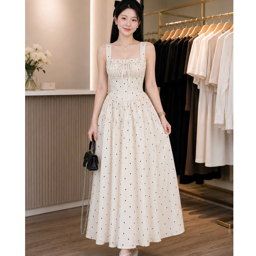 (MAY KỸ - ĐẸP )Đầm Dài Nữ Thiết Kế Tiểu Thư Sang Trọng Tôn Dáng Bigsize XXL  THOITRANGNAM1986