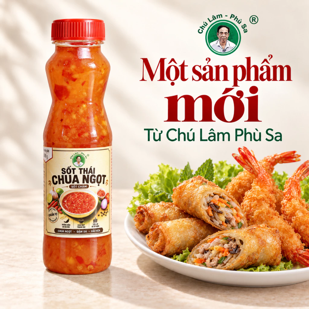 Sốt Thái Chua Ngọt Chú Lâm Phù Sa – Chấm Đồ Chiên, Nướng, Làm Sườn Xào Chua Ngọt