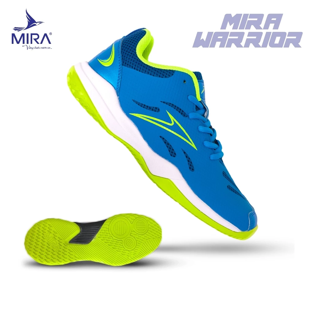 Giày Cầu Lông MIRA Warrior – Giày Cầu Lông Nam Nữ, Bám Sân, Chống Trượt, May Đế, Tăng 1 Size