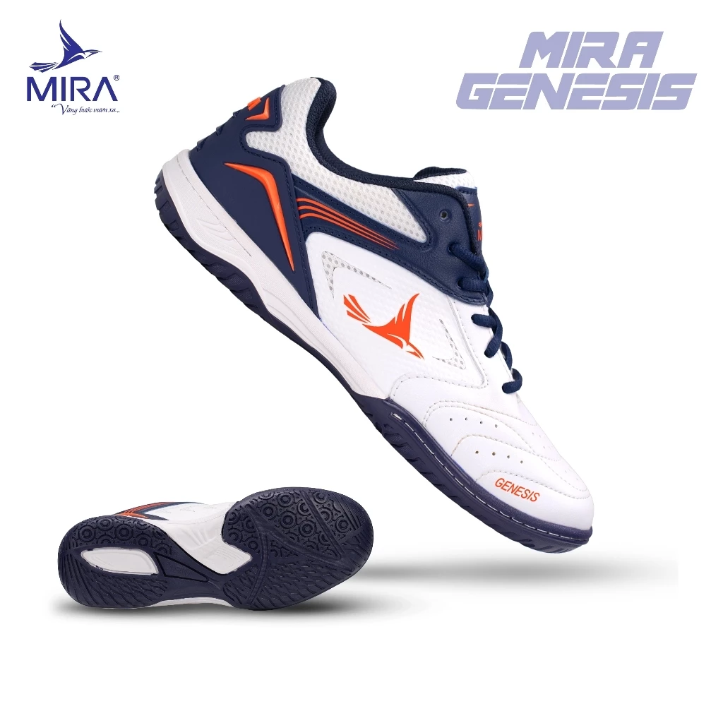 Giày Cầu Lông, Bóng Bàn, Pickleball MIRA Genesis, Nam Nữ, Siêu Nhẹ, Bám Sân, Chống Trơn, Khâu Đế,Tăng 1 Size
