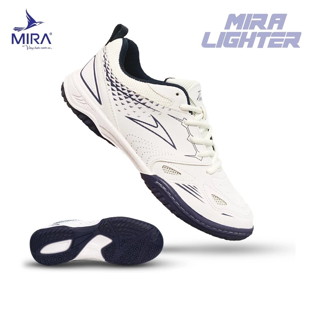 Giày Cầu Lông, Pickleball, Tennis MIRA Lighter Đế Eva Siêu Nhẹ, Bám Sân, Tăng 1 Size