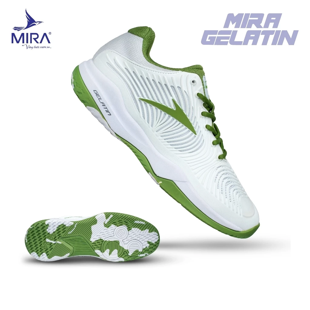 Giày Pickleball MIRA Gelatin Nam Nữ – Đế Eva Cao Cấp Trợ Lực, Đàn Hồi, Êm Chân, Bám Sàn Tốt, Tăng 1 Size