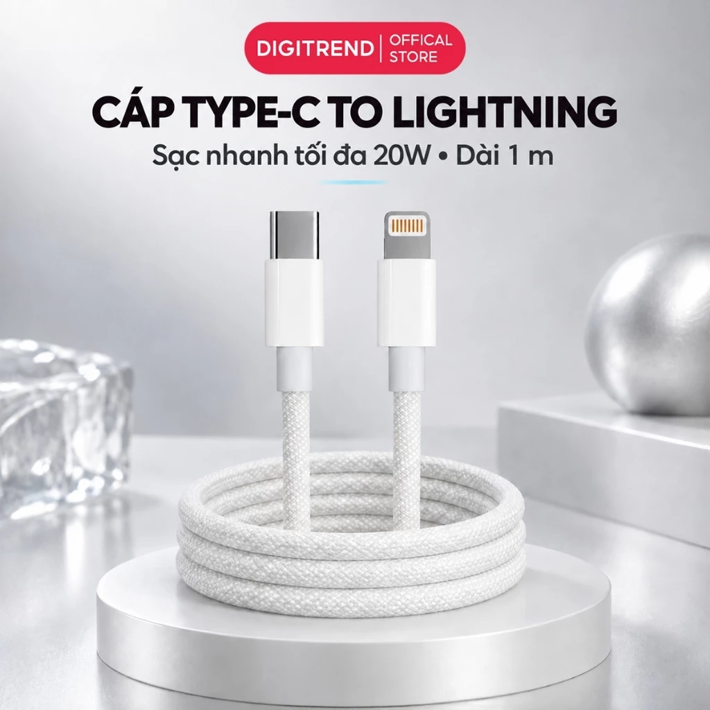Cáp Sạc Nhanh USB-C to L Và USB-C to C PD60W SMTech Cáp Sạc Bọc Dù Truyền Dữ Liệu 480Mbps An Toàn
