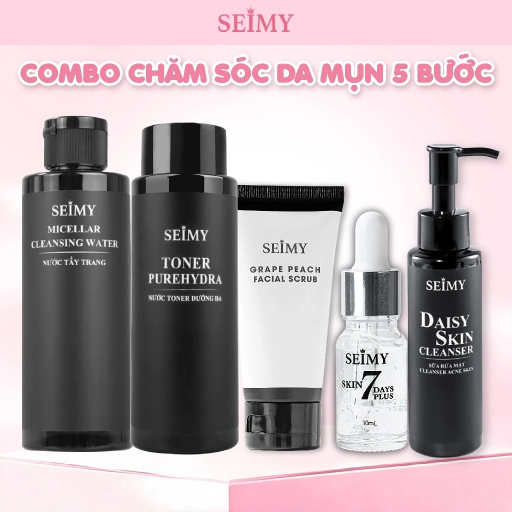 Combo Chăm Sóc Da Dầu Mụn Seimy 5 Bước