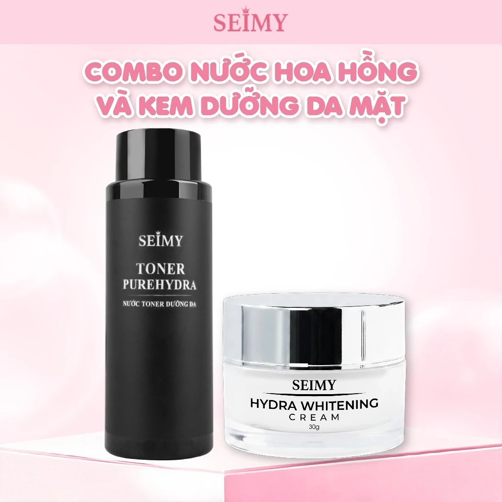 Combo Kem Dưỡng Da Mặt Và Nước Hoa Hồng Seimy