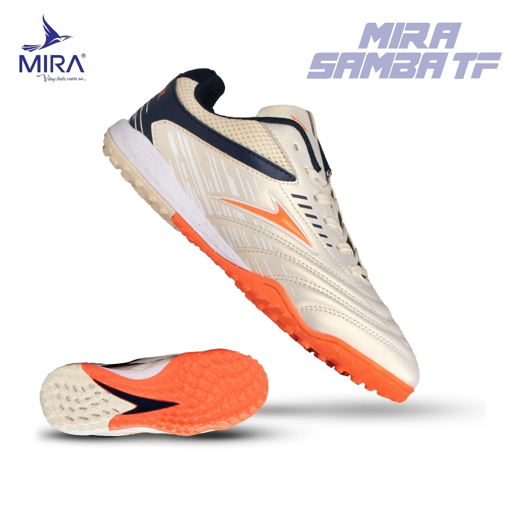 Giày Đá Bóng MIRA Samba Tf,  Đế Cao Su Đinh Dăm, Sân Cỏ Nhân Tạo, Uper Êm Mềm, Đệm Giữa Eva, Đàn Hồi