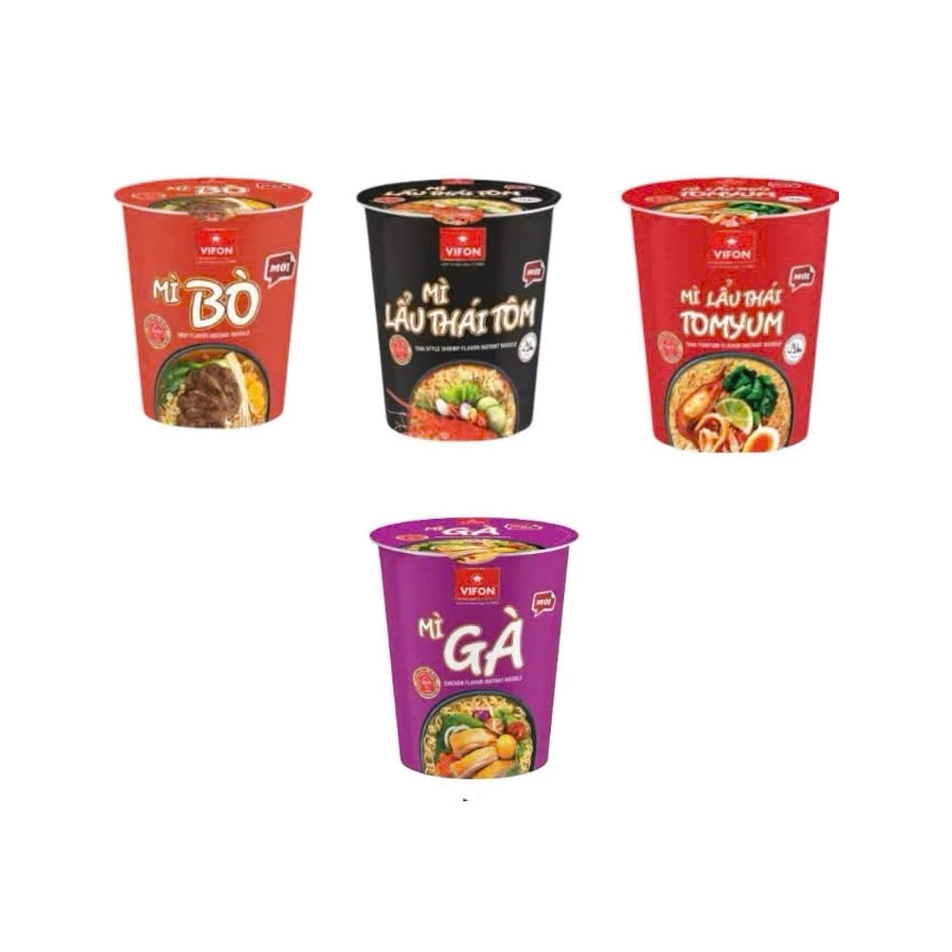 Combo 5 Ly Mì Vifon 1 Ly x 60g