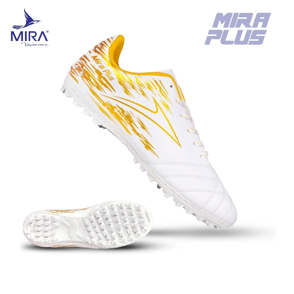 Giày Đá Bóng MIRA Plus Đế Tf Sân Cỏ Nhân Tạo, Da Pu, Khâu Toàn Bộ Đế, Nhẹ, Bám Sân, Chống Trơn Trượt