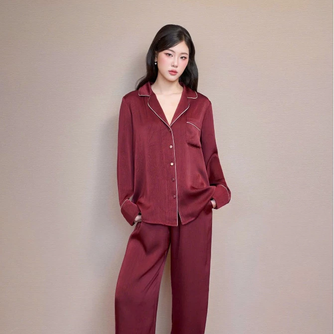 Bộ Pijama Melliora Lụa Dubai Nữ Cao Cấp , Đồ Ngủ Mềm Mịn Sang Trọng, Set Đồ Mặc Nhà BDD19