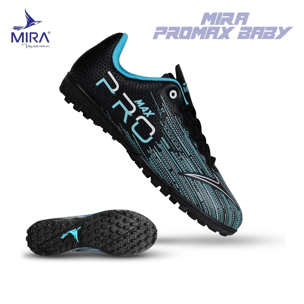 Giày Đá Bóng Trẻ Em MIRA Pro Max, Giày Đá Bóng Sân Cỏ Nhân Tạo, Đế Cao Su, Khâu Đế, Ôm Chân, Chống Trơn