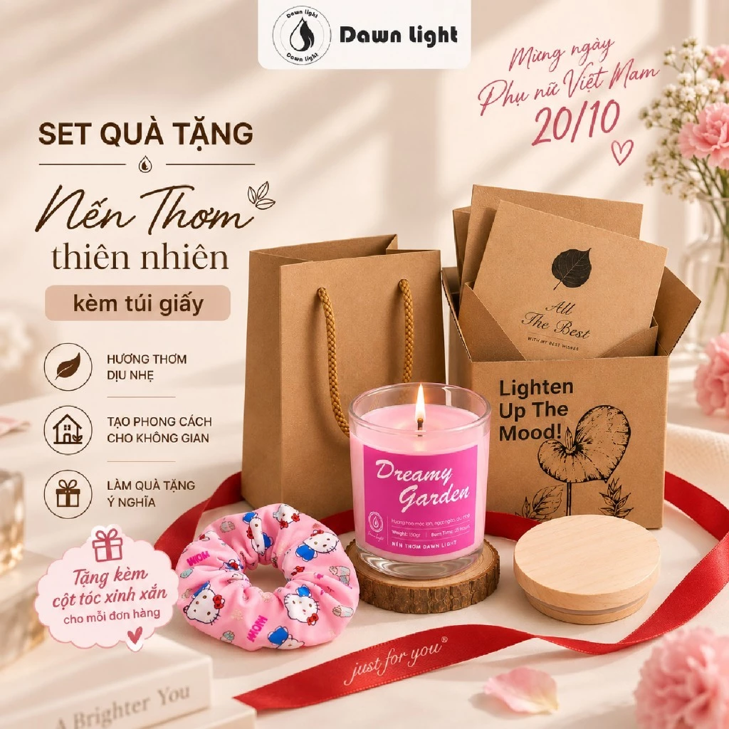 Nến Thơm Thư Giãn Quà Tặng Giúp Dễ Ngủ handmade cho nam nữ Sinh Nhật, Kỉ Niệm, Tốt Nghiệp, Phụ nữ VN 20/10 SNTH1