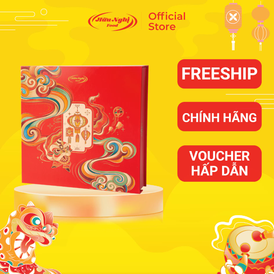 (KÈM TÚI) Bánh Trung Thu Hữu Nghị Thanh Nguyệt Bình An (4 bánh nướng 150G)