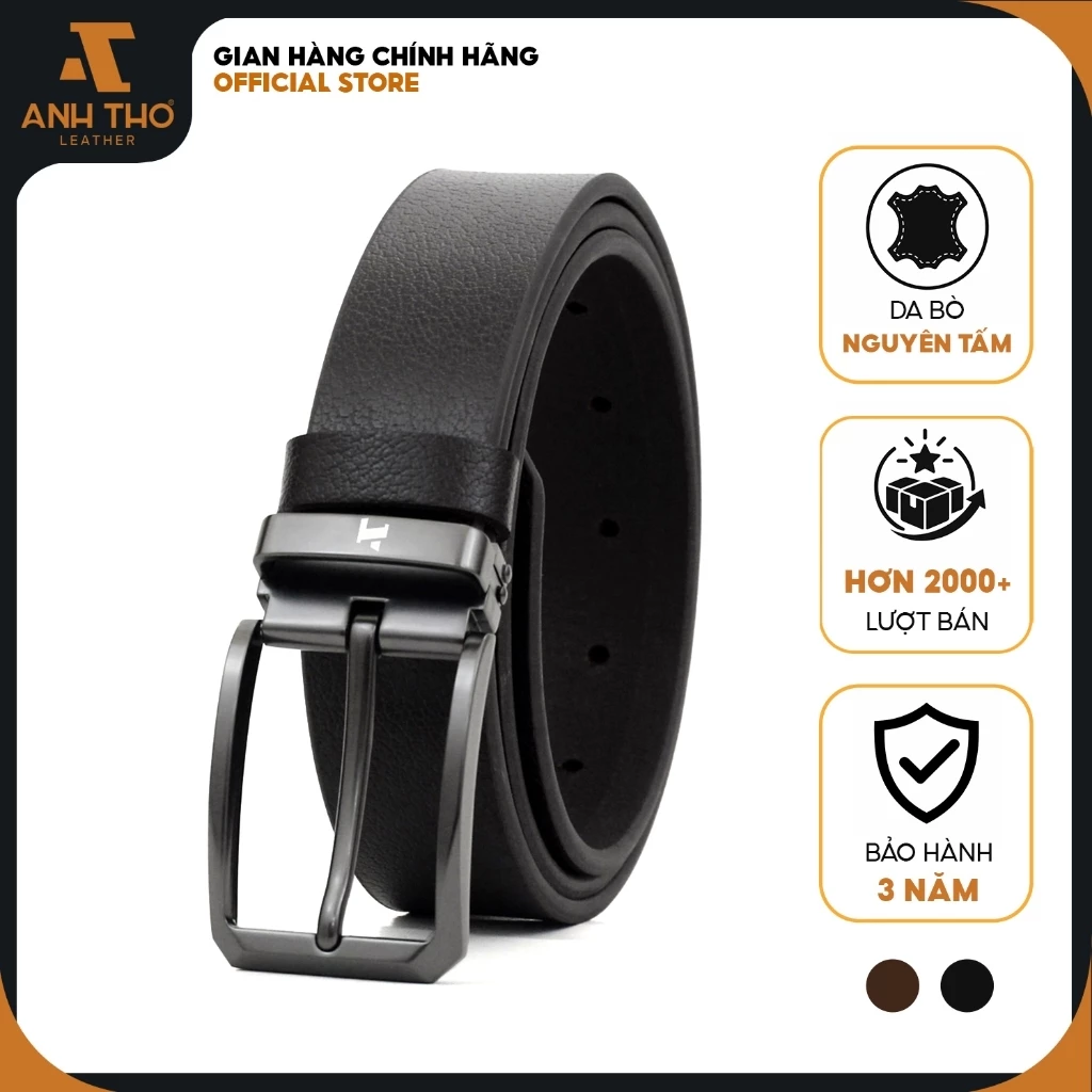 Thắt lưng da bò Anh Tho Leather M4KK35-06
