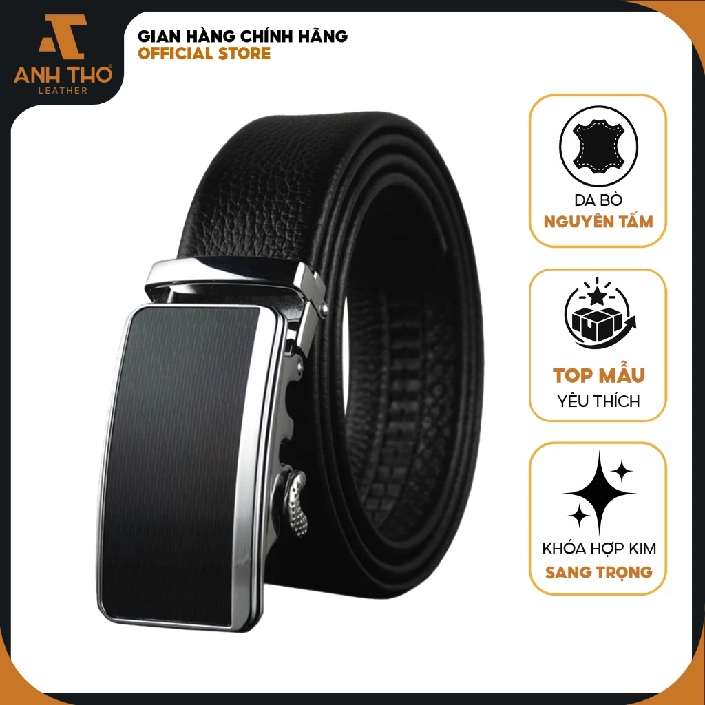 Thắt lưng nam da bò Anh Tho Leather - P119