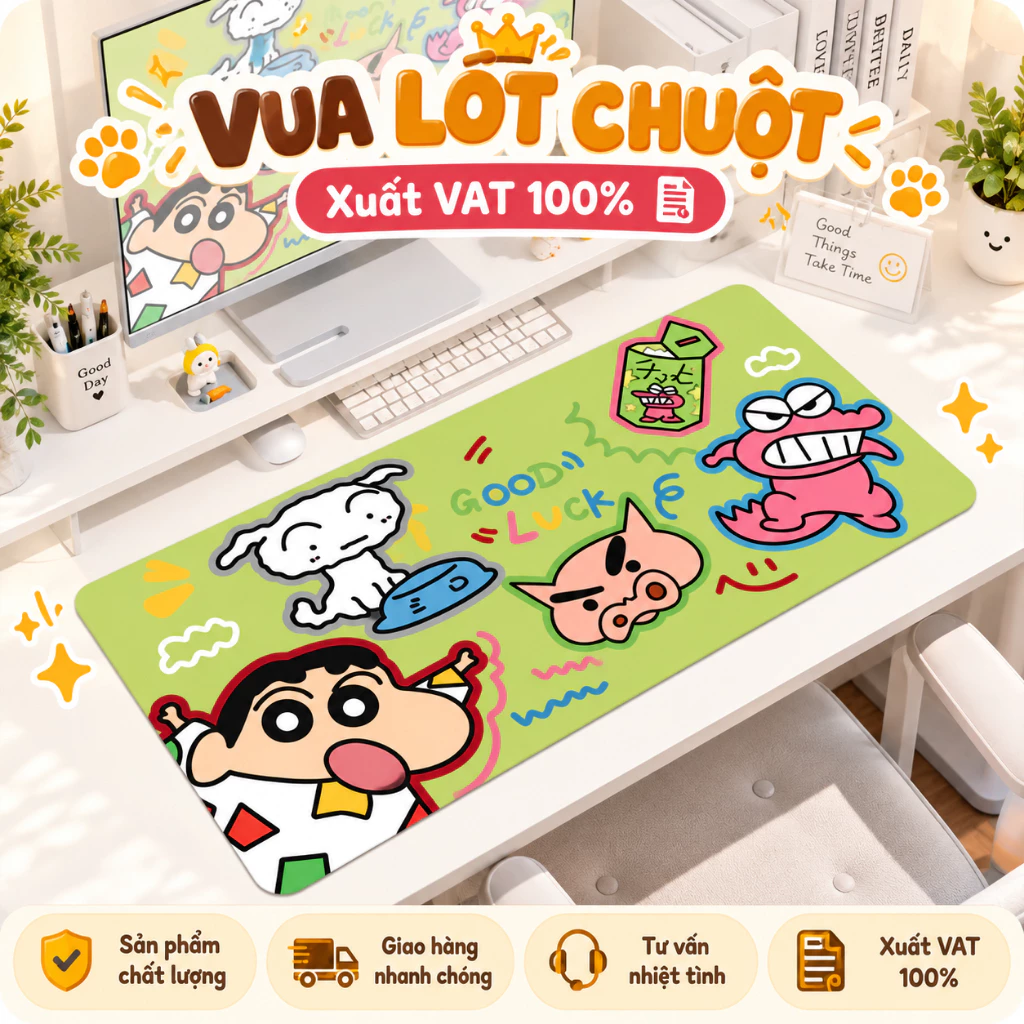 Lót chuột cỡ lớn Shin cậu bé bút chì Vua Lót Chuột pad chuột gaming đa dạng mẫu mã, sắc nét