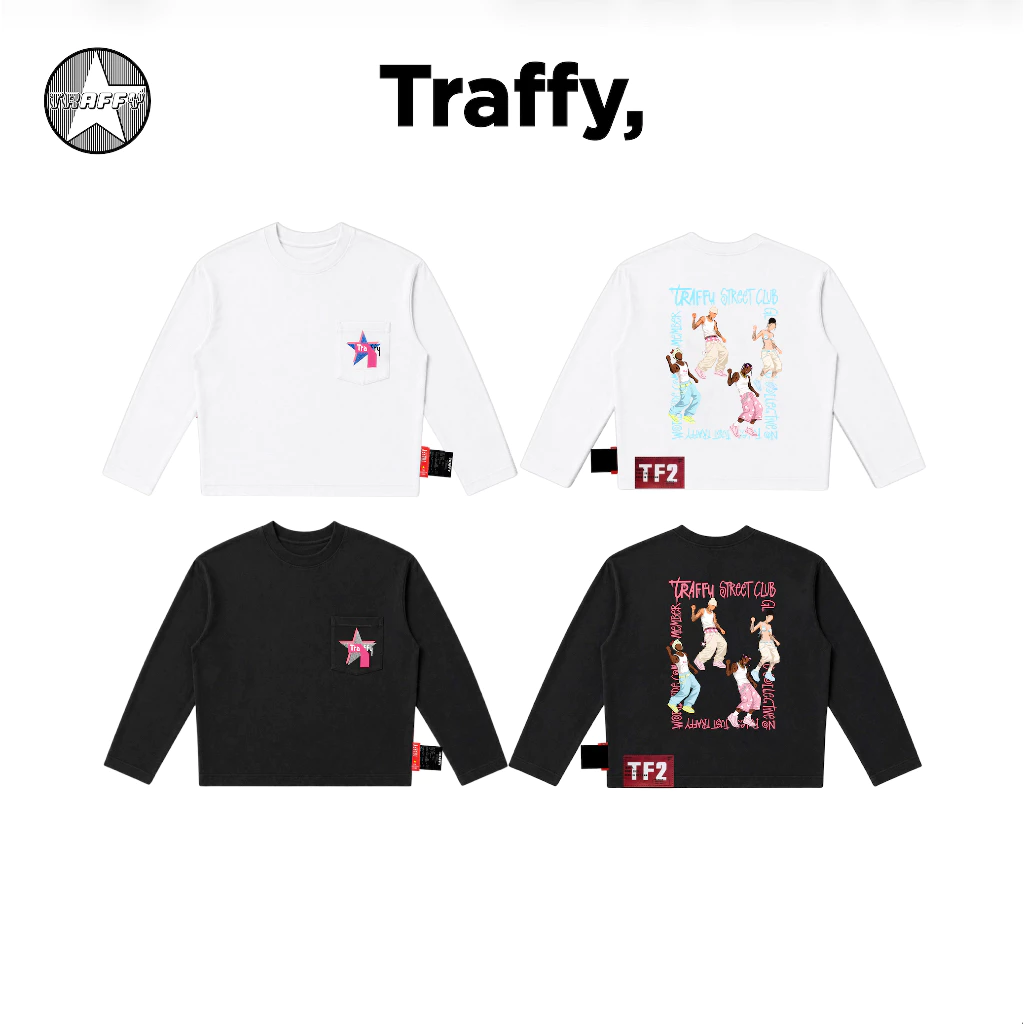 [MỞ BÁN] Áo Thun Tay Dài TRAFFY "STREET CLUB" Stargirl/ Starboy Form REGULAR Cotton 2 Chiều Unisex