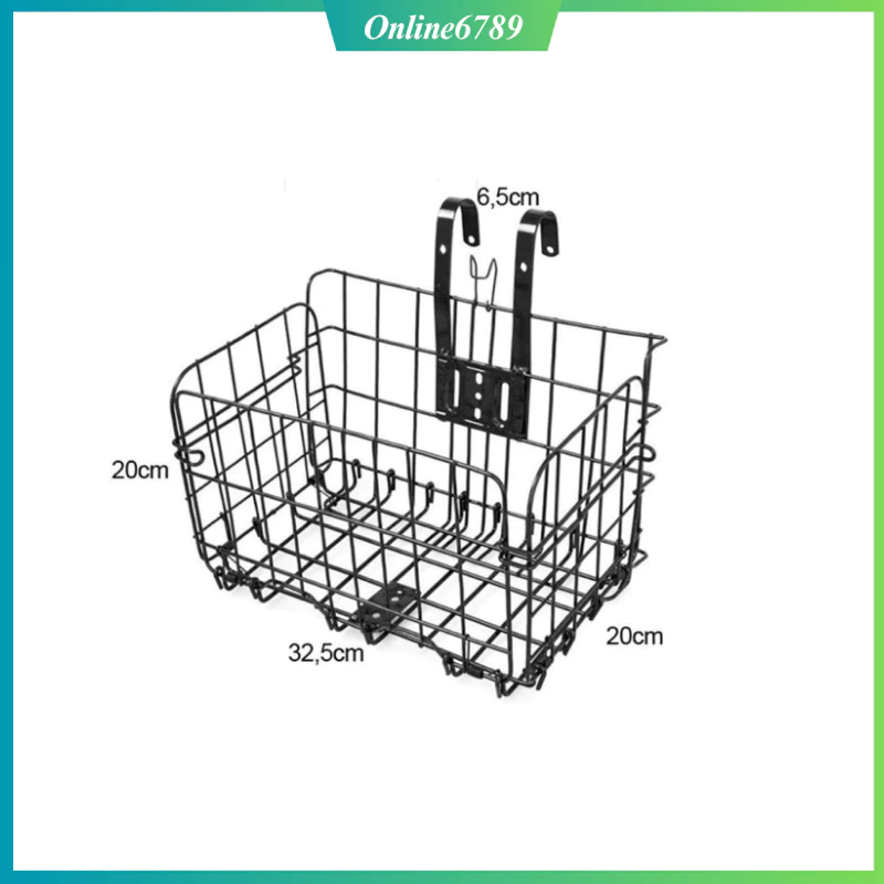 Giỏ gấp xe đạp Giỏ Xe Đạp Gấp Gọn Chất Liệu Kim Loại Siêu Dày Phù Hợp Mọi Dòng Xe Đạp, Giỏ Gắn Xe Đạp Cao Cấp mã GX65