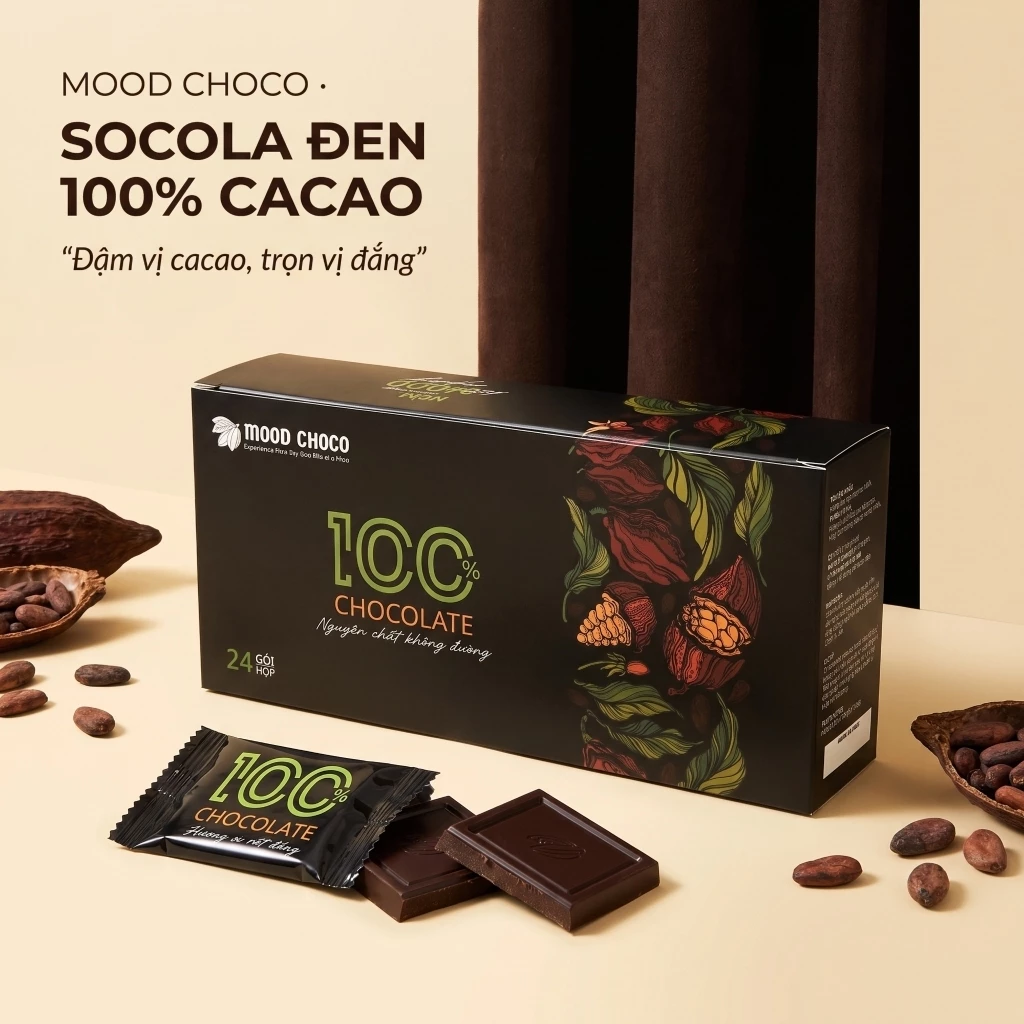 MOOD CHOCO Socola Nguyên Chất Đen Đắng Nhiều Hương Vị Thơm Ngon Đậm Đà Ngọt Ngào Trải Nghiệm Đa Tầng
