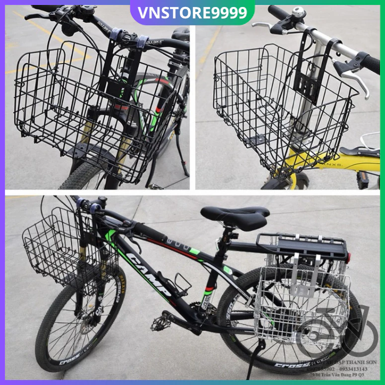 Rổ xe, giỏ xe đạp gấp gọn phù hợp nhiều loại xe người lớn học sinh địa hình mã RO9