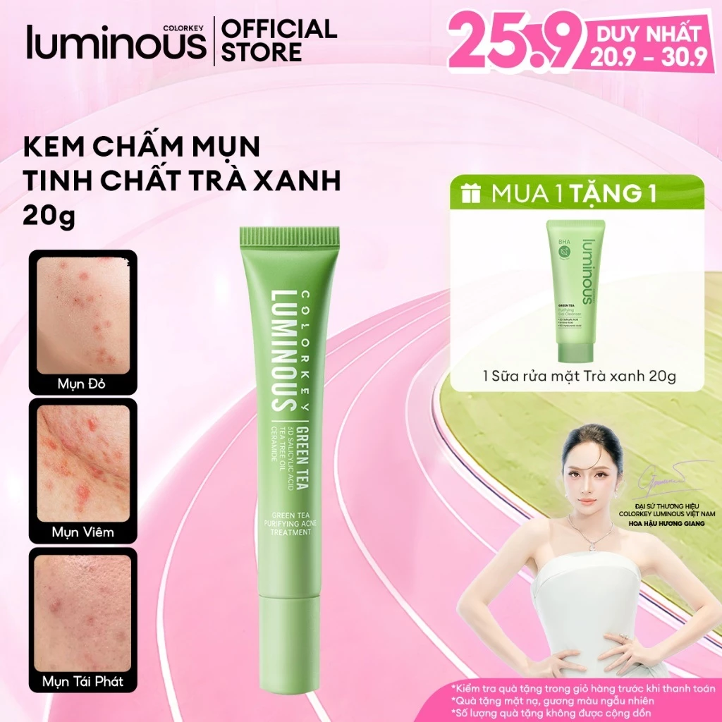 Kem Chấm Mụn Colorkey Luminous | Hỗ Trợ Giảm Mụn, Làm Mờ Vết Thâm Mụn | 20g