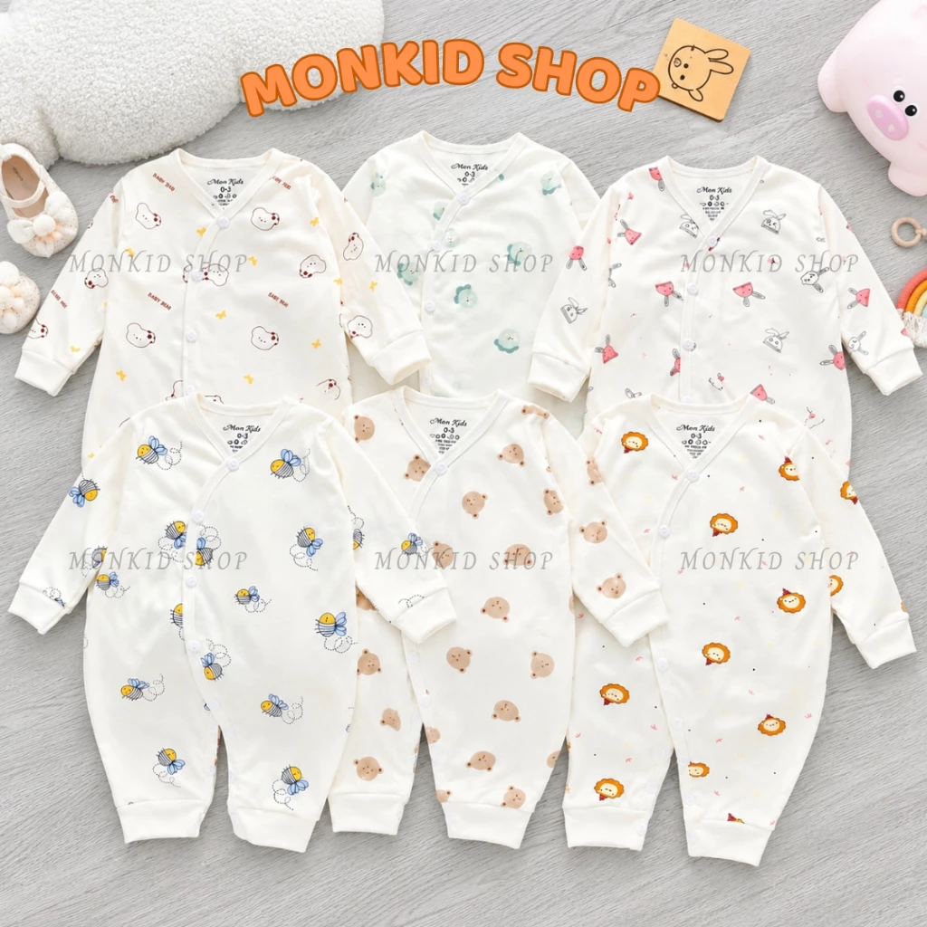 [Combo 3/5] BODY Dài Tay Chất Liệu Nỉ Cotton Xuất Hàn Ấm Áp, Xinh Xắn Cho Bé Sơ Sinh 0-9 tháng
