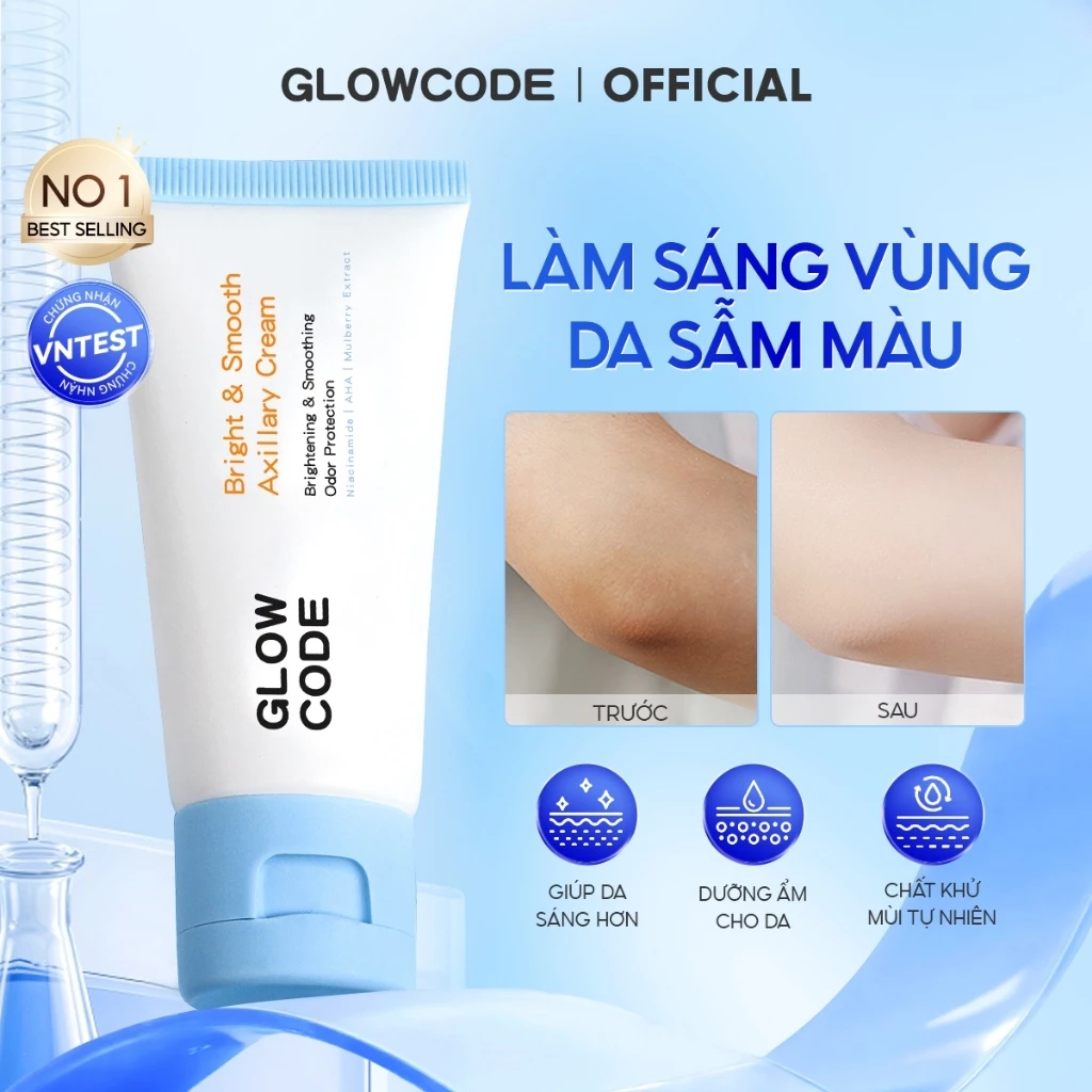 Kem dưỡng trắng Glowcode kem body với Niacinamide và chiết xuất dâu tằm hỗ trợ da sáng mịn với niacinamide 30g