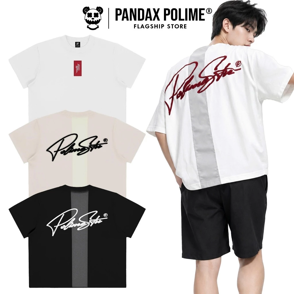 Áo phông thêu xù big boxy tee local brand 280gsm form rộng bigsize tay lỡ cotton pandaxvn polime