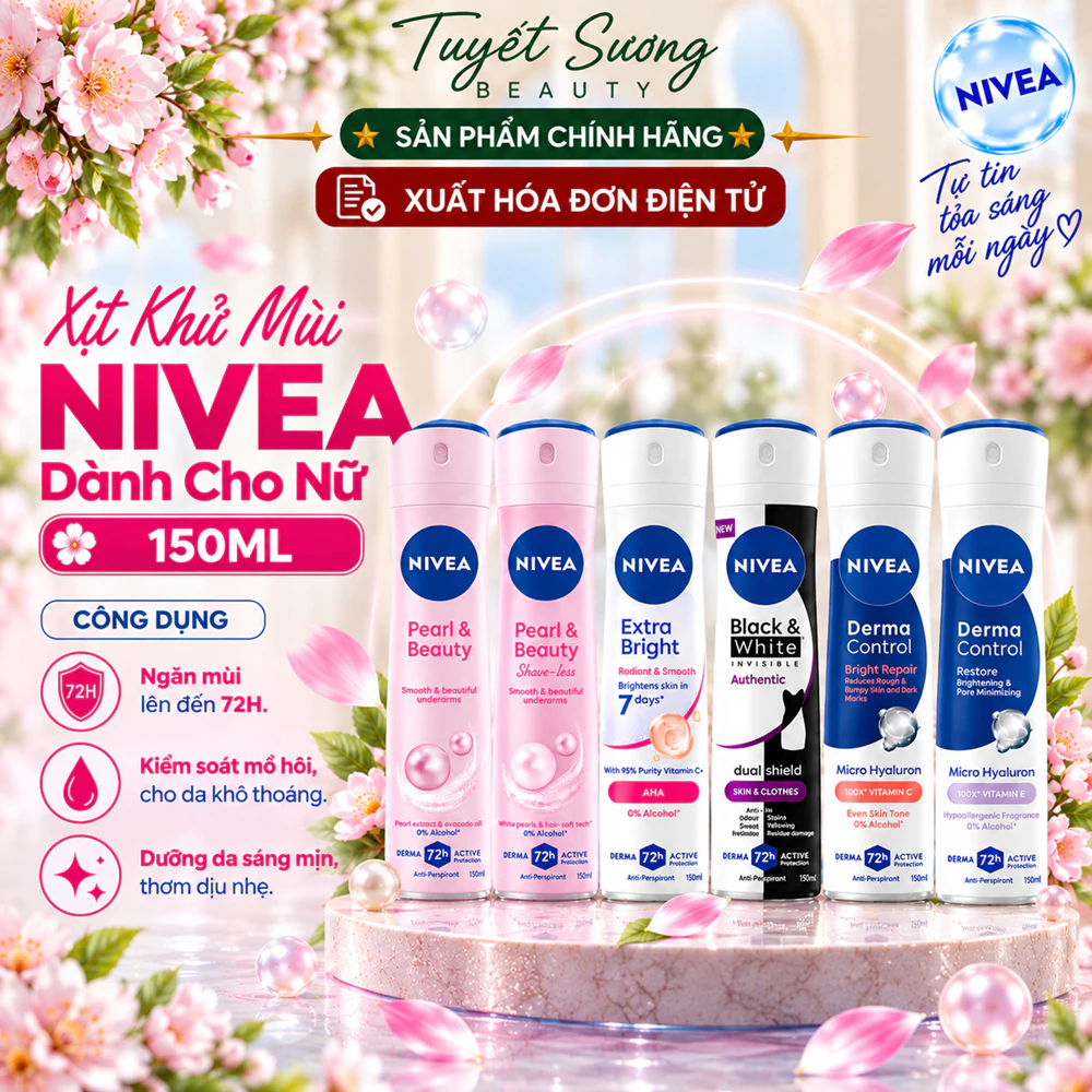 XỊT NGĂN MÙI NIVEA NỮ 150ml ( Hàng Chính Hãng )