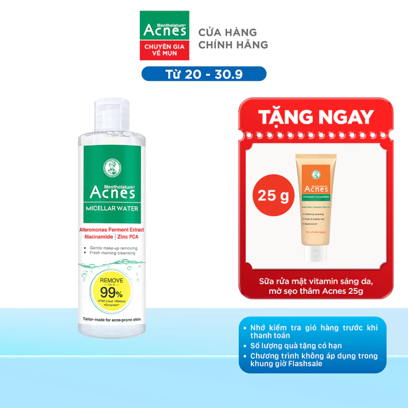 Nước tẩy trang cho da mụn Acnes Micellar Water 200ml