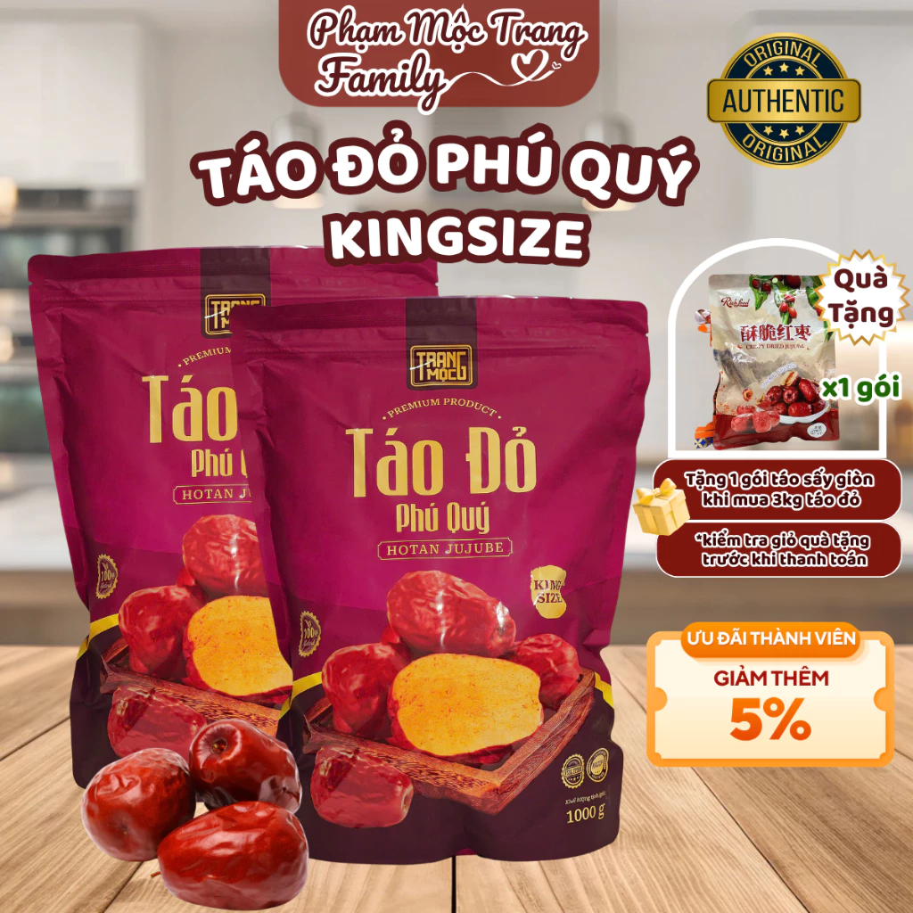 Táo Đỏ Phú Quý Giúp Ngủ Ngon, Điều Hòa Huyết Áp Táo Đỏ Tân Cương Chống Oxy Hóa Tốt Cho Sức Khỏe
