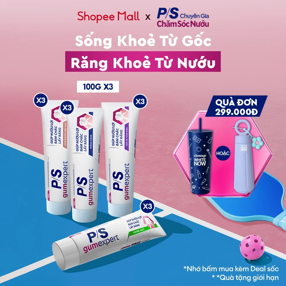 Bộ 3 kem đánh răng P/S Chuyên gia Chăm sóc nướu 100g - Bảo vệ nướu, giảm nguy cơ ê buốt, răng chắc khỏe