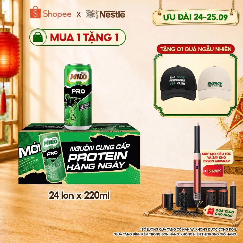 Thùng  Sữa Lúa Mạch Nestle Milo Pro Lon 4(6x220ml)