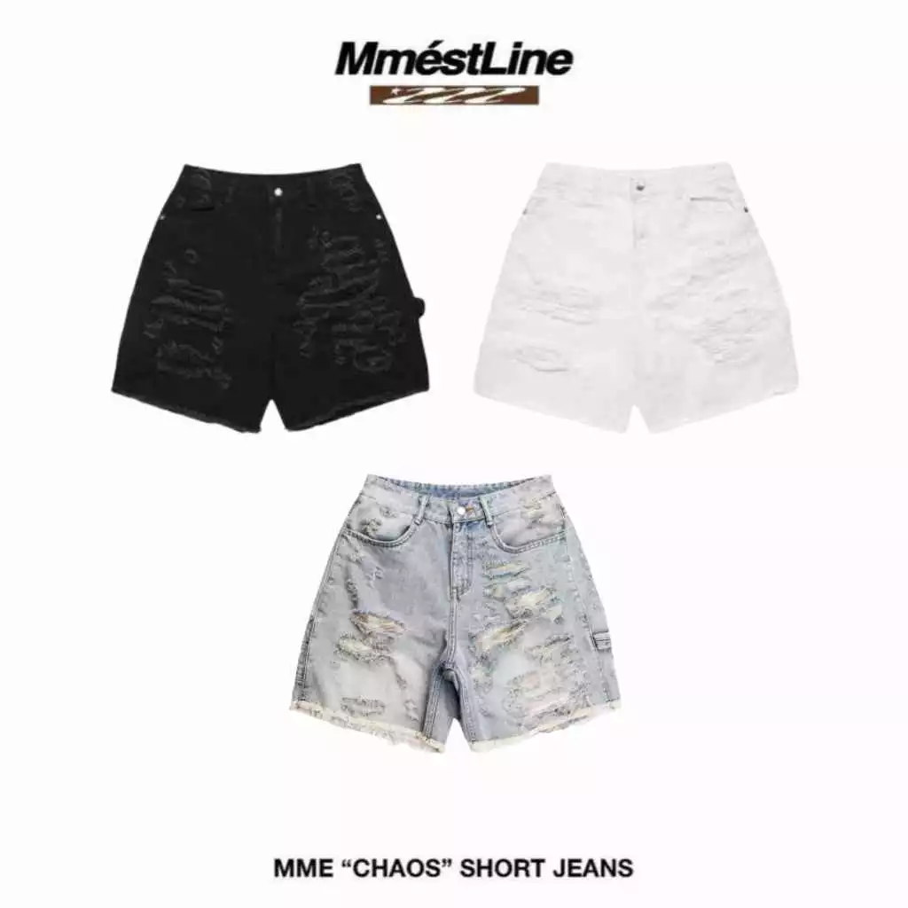 Quần short MMESTLINE "CHAOS" Short Jeans Fit Premium Denim Wash