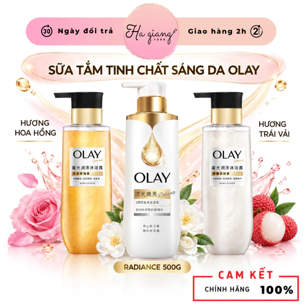 [MẪU MỚI] Sữa Tắm OLAY B3+Vitamin C 500ml Siêu Dưỡng Trắng Da, Cấp Ẩm Và Đàn Hồi Cho Da