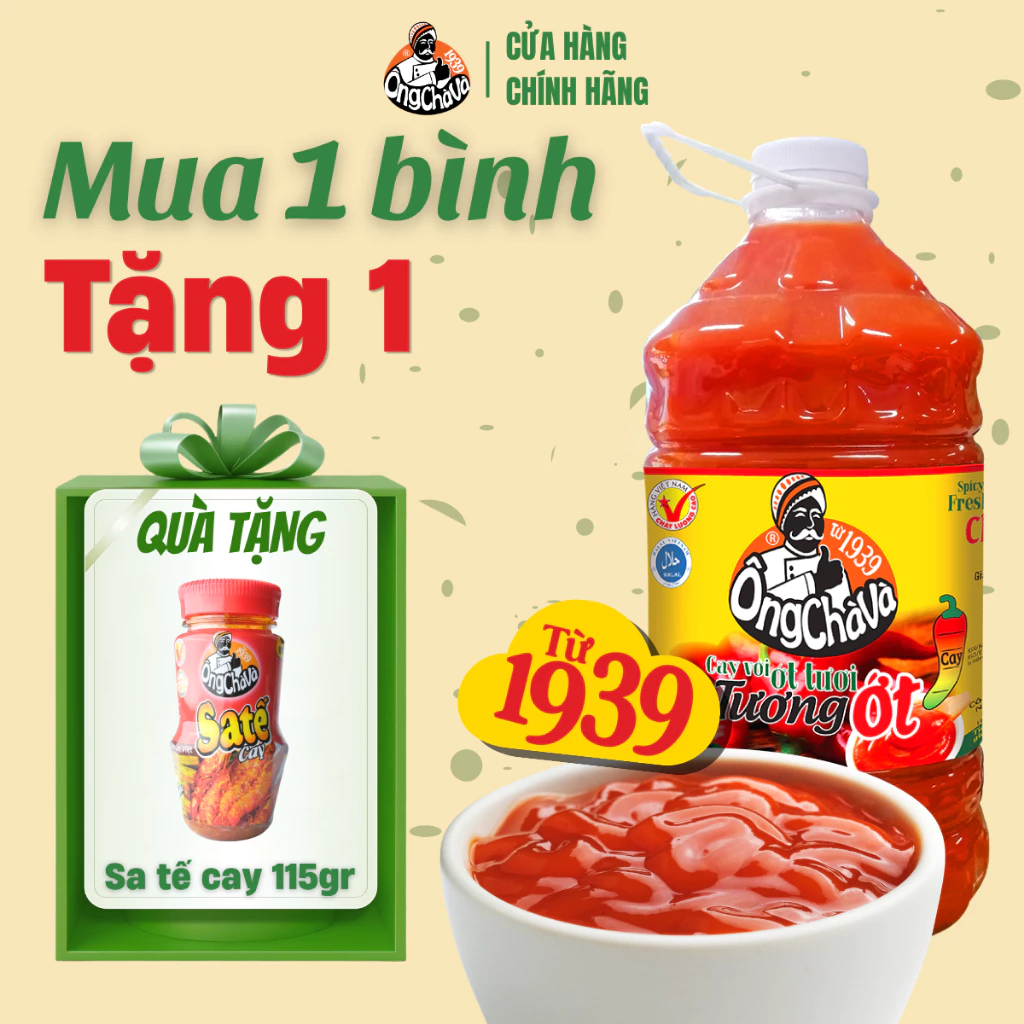 Tương Ớt Ông Chà Và 5kg (Ong Cha Va Chili Sauce 5kg)