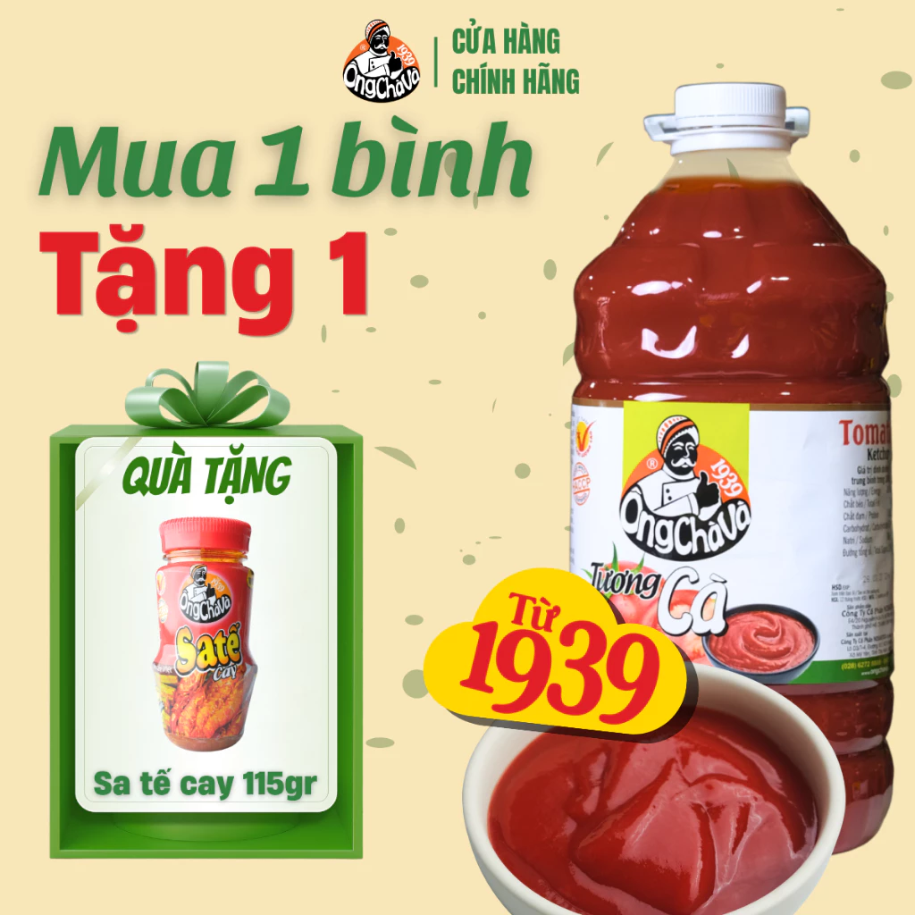 Tương Cà Thương Hiệu Ông Chà Và 5.1kg (Tomato Ketchup Ong Cha Va 5.1kg) - Hàng Chính Hãng