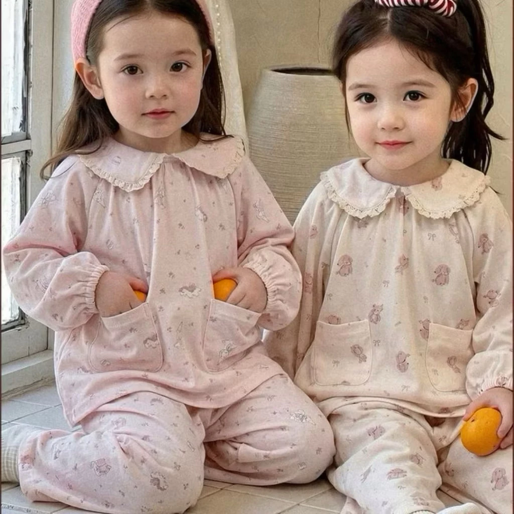 Bộ dài tay thu đông kiểu pijama mềm rộng rãi thoải mái mặc nhà mặc ngủ đi chơi đi học
