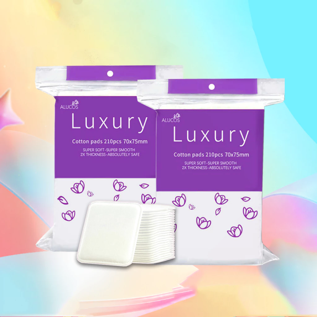 [SVIP Alucos] [Combo 02 03 gói] Bông tẩy trang Alucos Luxury 210 miếng/gói chính hãng