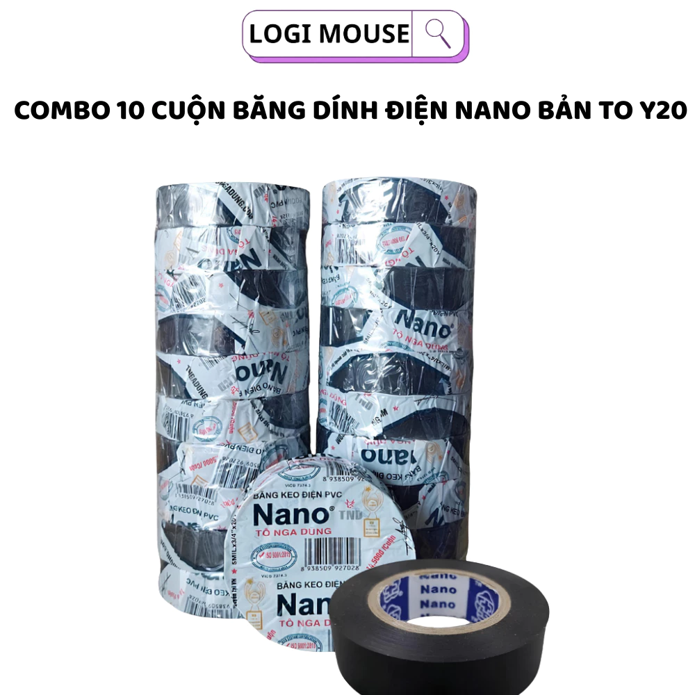 Băng Dính Điện Nano Bản To Y20 Siêu Dính, Chống Nước, Cách Điện Tốt, Dùng Sửa Dây Điện Và Đồ Gia Dụng