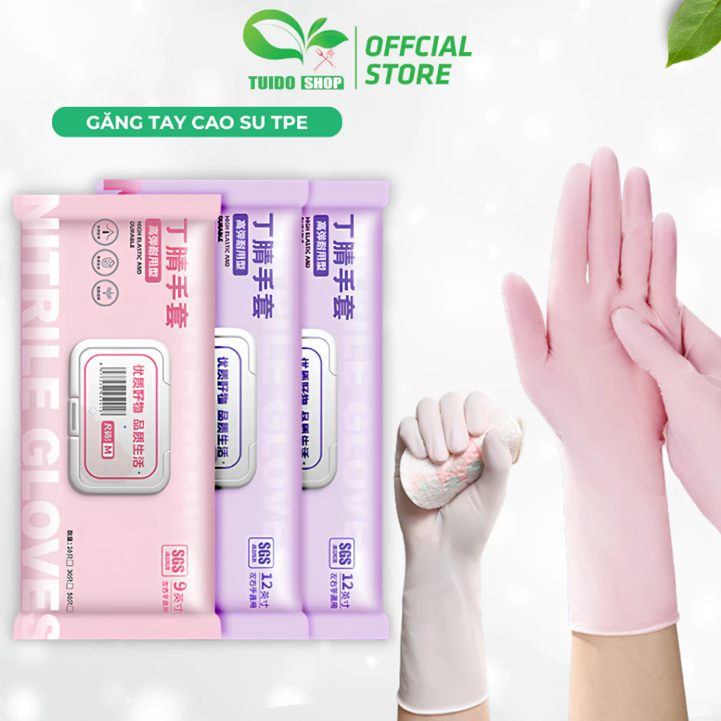 Bịch 30 Găng Tay Làm Bếp Nấu Ăn, Găng Tay Cao Su Siêu Dai Không Mùi Sử Dụng Nhiều Lần TUIDO SHOP
