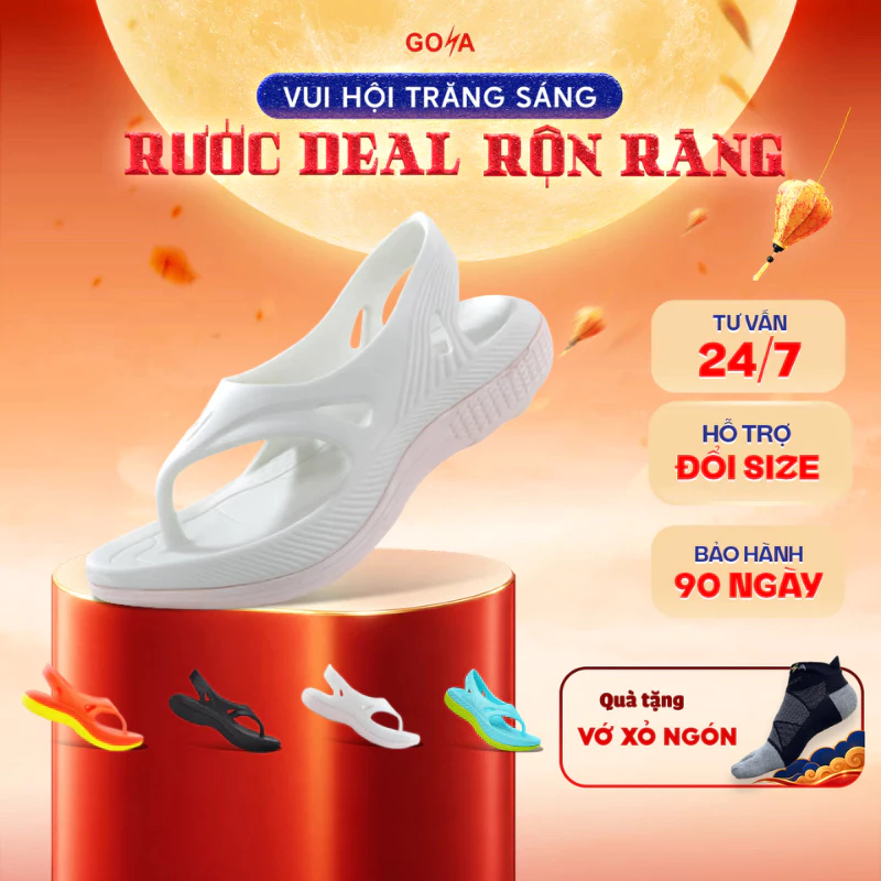 Dép Thể Thao Chạy Bộ Nam Nữ Đế Full Carbon GOYA PHOTON - Công Nghệ Quang Siêu Nhẹ, Chống Trượt