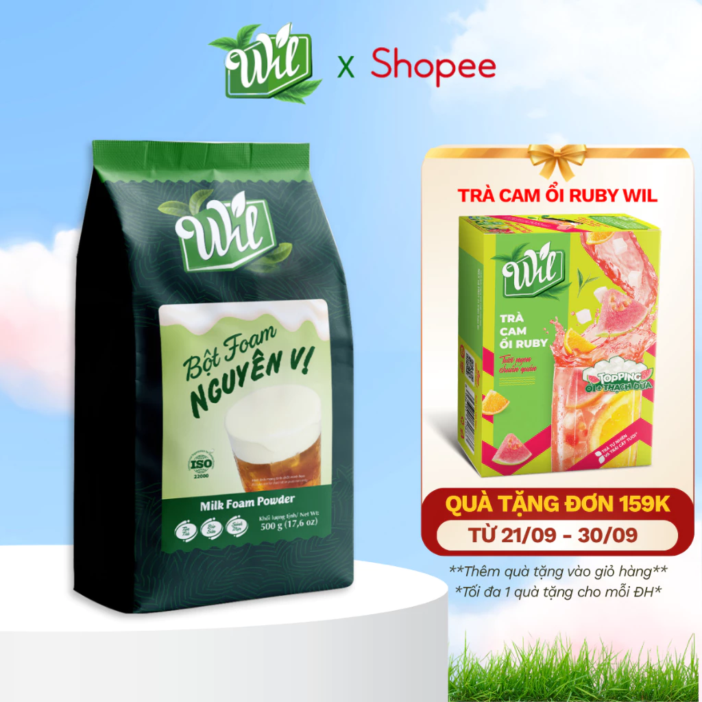 Foam nguyên vị nguyên liệu pha chế đồ uống cà phê muối trà sữa tiện lợi Wil hòa tan 500g