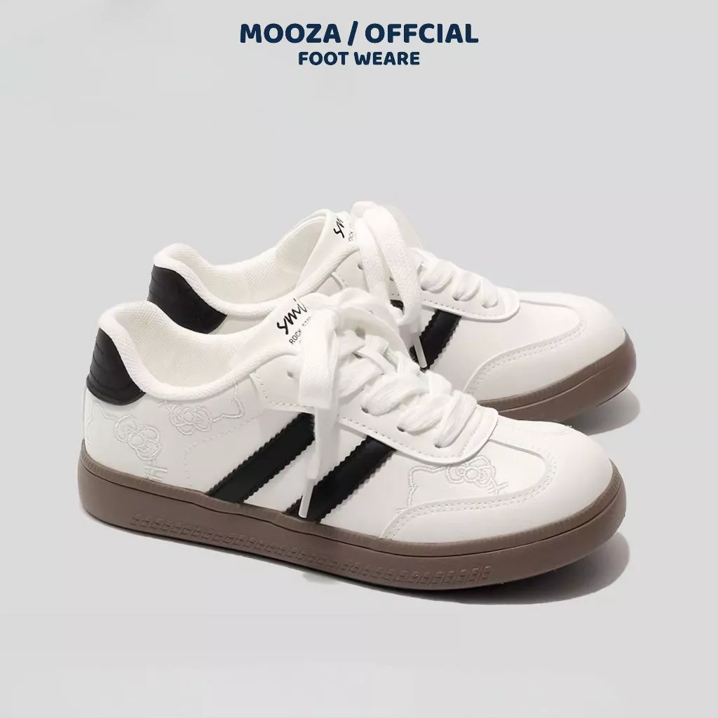 Giày Sneaker Nữ Unisex Hello Kitty Signature Thời Trang Mũi Tròn Phong Cách Hàn Quốc/Kitty