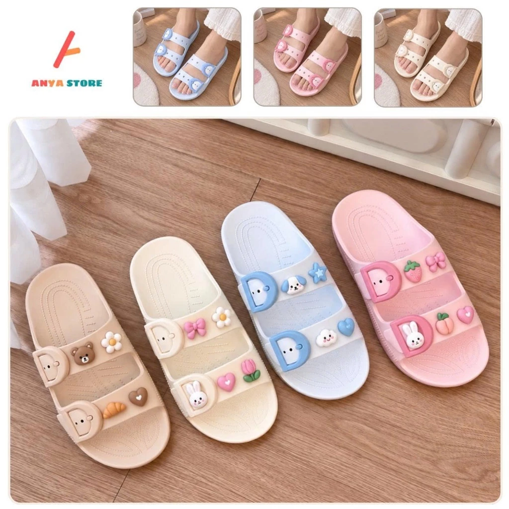 Dép Buckle 2 Quai Nữ Khóa Êm Nhẹ Chất Liệu EVA Không Thấm Nước Dễ Phối Đồ, Bảo Hành, Đổi Size, Anyastore