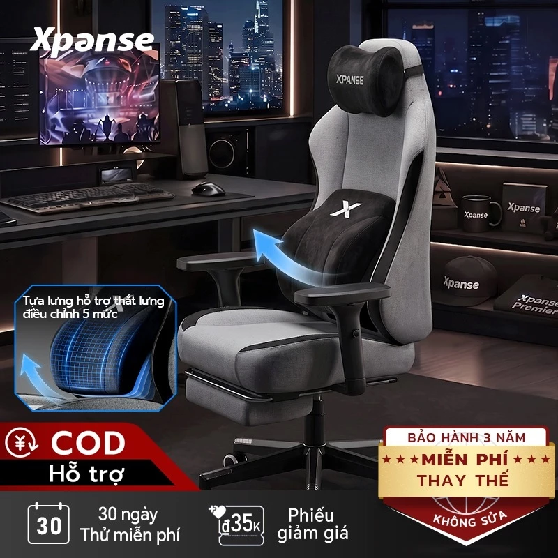 Ghế gaming Xpanse X9 Hệ thống tựa thắt lưng đẩy tới trước, điều chỉnh 5 mức độ ,ghế công thái học | ghế làm việc